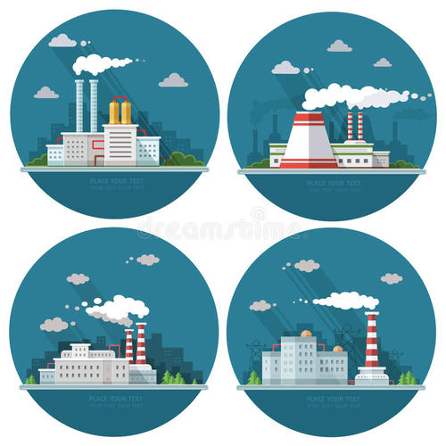 工业废气排放风景图